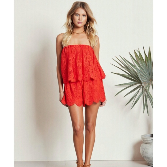 Lovers + Friends Pants - Last 1 Lovers+Friends Kristine Strapless Romper